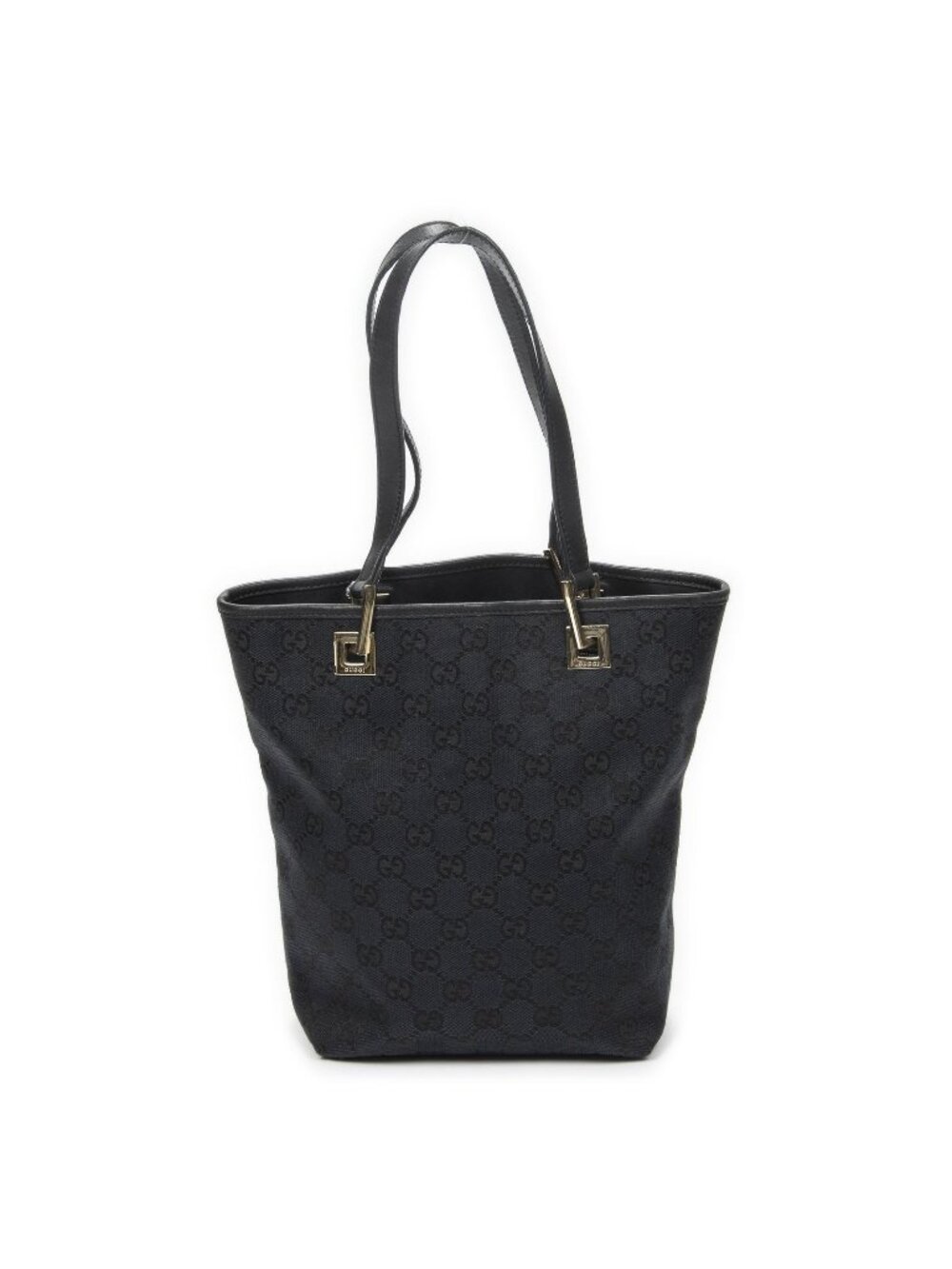 Gucci Small Bucket Tote Black GG Canvas
